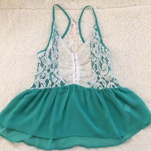 Lace & sheer top
